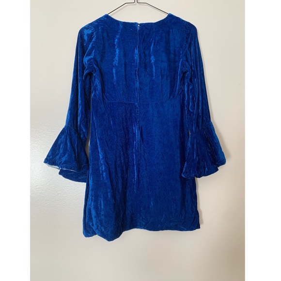 1960s Mini Mod Blue Dress - Picture 2 of 7